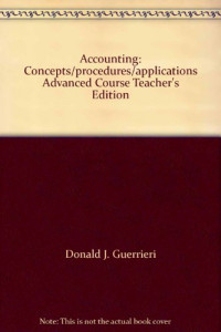 Image of Accounting, concepts, procedure, applications, advantaced course